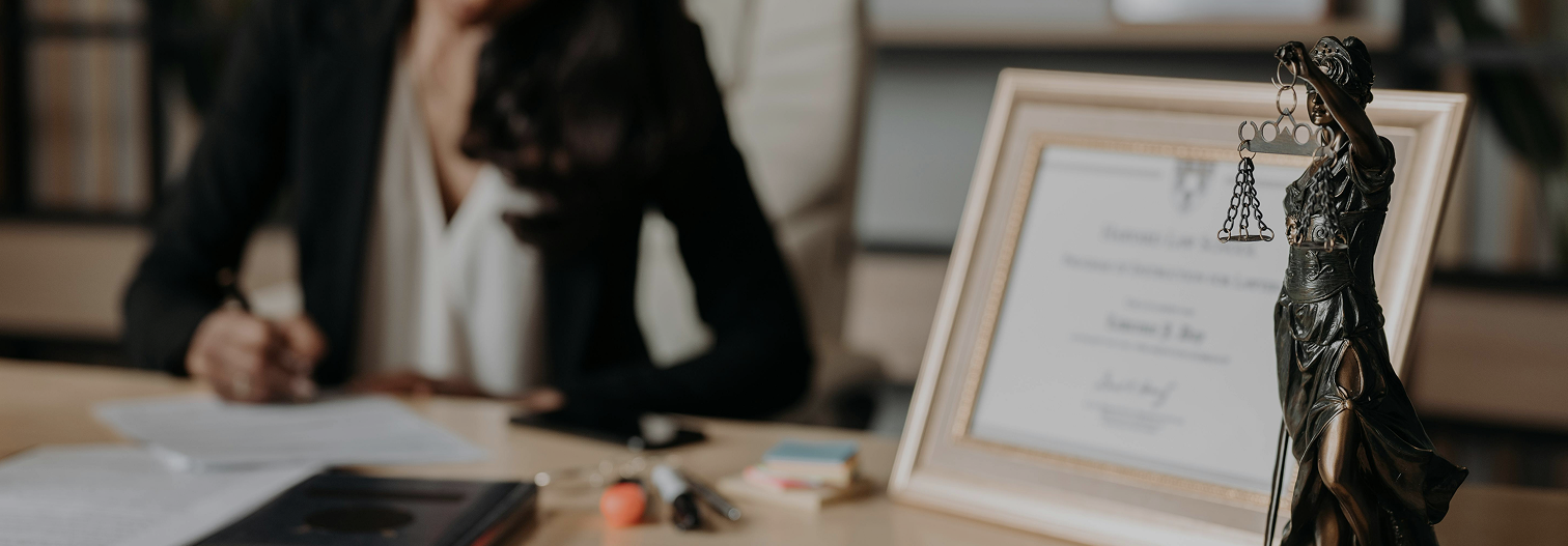 Legal professional at a desk
